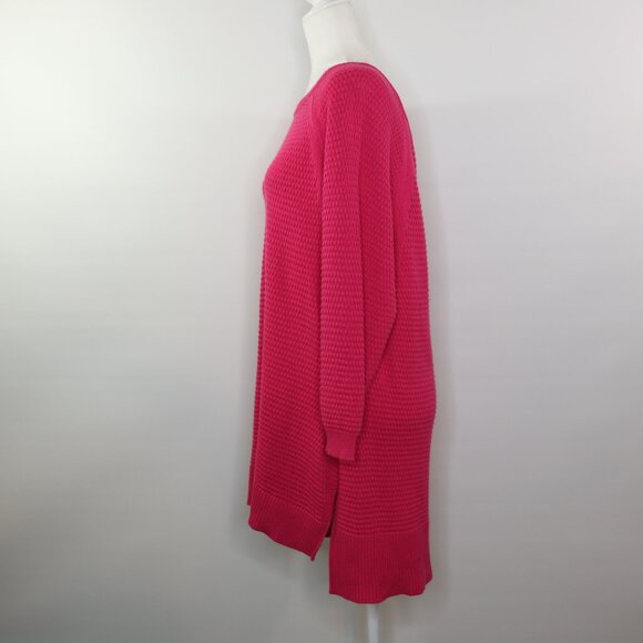Lane Bryant Pink Pullover Tunic Sweater Back Buttons - Picture 4 of 10